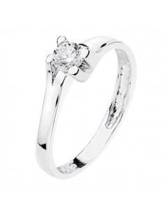18K SOLITARIO ORO BLANCO CIRCONITA 5 MM