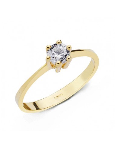 18K SOLITARIO ORO AMARILLO CIRCONITA 4.5 MM