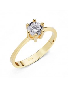 18K SOLITARIO ORO AMARILLO CIRCONITA 5.5 MM