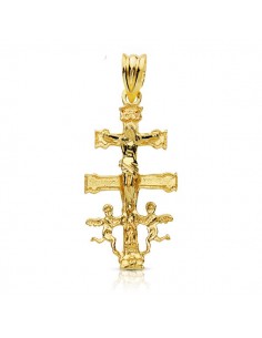 18K CRUZ CARAVACA 28 X 14 MM