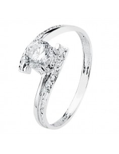 18K SOLITARIO ORO BLANCO CIRCONITA 5 MM