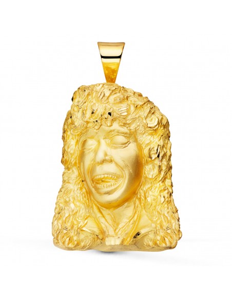 18K COLGANTE ORO AMARILLO CAMARÓN DE LA ISLA. 43 X 32 MM