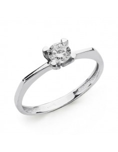 18K SOLITARIO ORO BLANCO CIRCONITA 5 MM