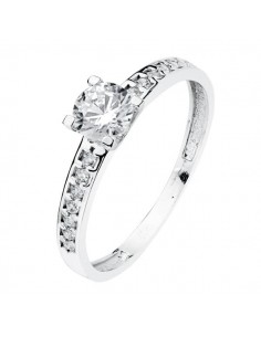 18K SOLITARIO ORO BLANCO CIRCONITA 5 MM