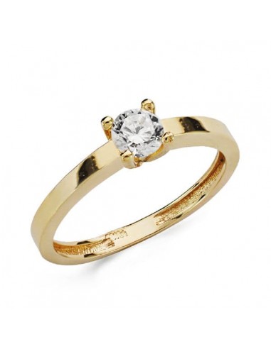 18K SOLITARIO ORO AMARILLO CIRCONITA 4.5 MM