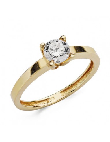 18K SOLITARIO ORO AMARILLO CIRCONITA 5.5 MM