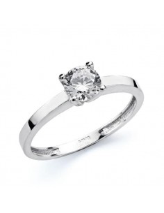 18K SOLITARIO ORO BLANCO CIRCONITA 5.5 MM