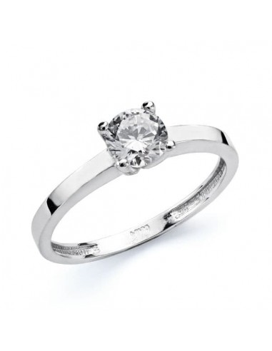 18K SOLITARIO ORO BLANCO CIRCONITA 5.5 MM