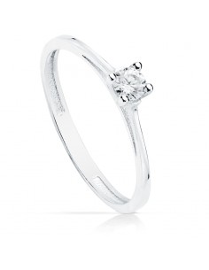18K SOLITARIO ORO BLANCO CIRCONITA 3.5 MM