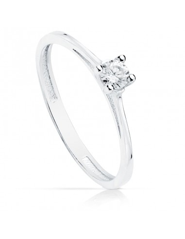 18K SOLITARIO ORO BLANCO CIRCONITA 3.5 MM