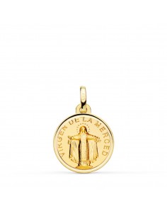 18K MEDALLA ORO AMARILLO VIRGEN DE LA MERCED BISEL. 16 MM