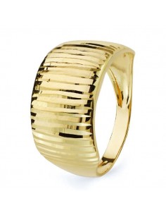18K SORTIJA ORO AMARILLO MACIZA TALLADA BRILLO. ANCHO: 11MM