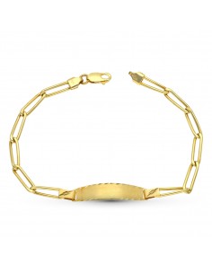 18K ESCLAVA ORO AMARILLO HUECA 18,5 CM. 4 MM.