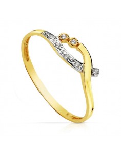 18K SORTIJA ORO BICOLOR CIRCONITAS