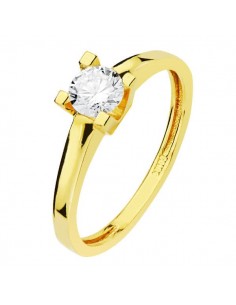 18K SOLITARIO ORO AMARILLO CIRCONITA 5 MM