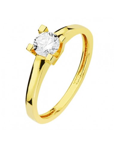 18K SOLITARIO ORO AMARILLO CIRCONITA 5 MM