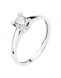 18K SOLITARIO ORO BLANCO CIRCONITA 5 MM