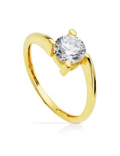 18K SOLITARIO ORO AMARILLO 7 MM