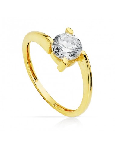 18K SOLITARIO ORO AMARILLO 7 MM