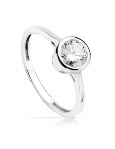 18K SOLITARIO ORO BLANCO CON CIRCONITA 5.5 MM