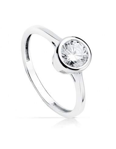 18K SOLITARIO ORO BLANCO CON CIRCONITA 5.5 MM