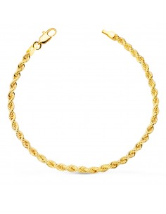 18K PULSERA ORO AMARILLO CORDON SALOMONICO. ANCHO: 3 MM. LARGO: 19 CM