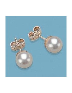 18K PENDIENTES PERLA CULTIVADA 7-7 MEDIA MM.PR