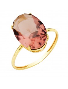 18K SORTIJA ORO AMARILLO PIEDRA OVAL 14X10 MM COLOR ALEJANDRITA