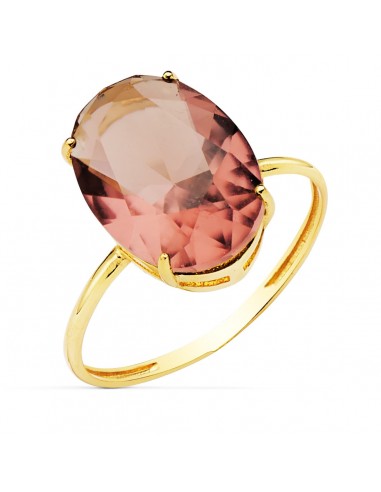 18K SORTIJA ORO AMARILLO PIEDRA OVAL 14X10 MM COLOR ALEJANDRITA
