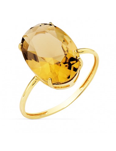 18K SORTIJA ORO AMARILLO PIEDRA OVAL 14X10 MM COLOR CITRINO