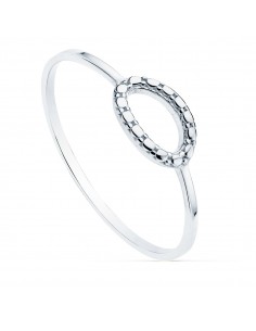 18K SORTIJA ORO BLANCO LISA MOTIVO OVAL 8X5 MM