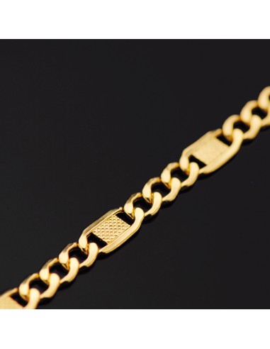 18K CADENA ORO AMARILLO ESLABONES HUECOS 3 X 1. LARGO: 50 CM - ANCHO: 5 MM