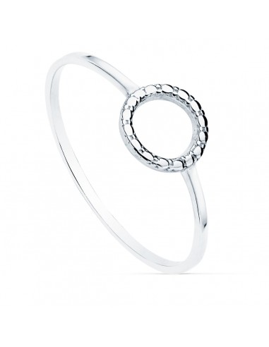 18K SORTIJA ORO BLANCO LISA MOTIVO REDONDO 7.5 MM