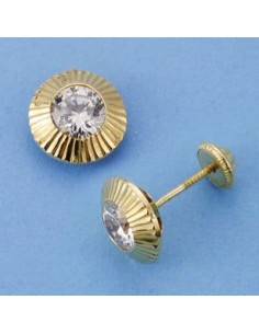 18K PENDIENTES CERCO. 9 X 9 MM.