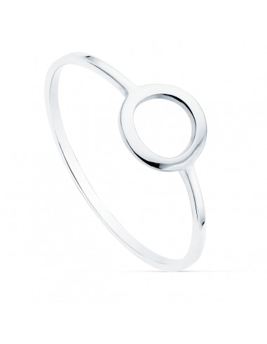 18K SORTIJA ORO BLANCO LISA MOTIVO REDONDO 7.5 MM
