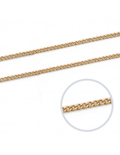 18K CADENA BARBADA HUECA 50 CM.1MM. 1,00 GRS
