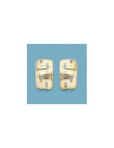 18K PENDIENTES GRECA CALADA.