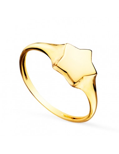 18K SELLO ORO AMARILLO FORMA ESTRELLA. ZONA GRABADO: 9 X 8 MM