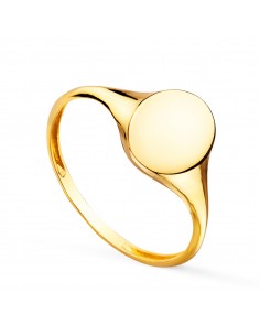 18K SELLO ORO AMARILLO FORMA OVAL. ZONA GRABADO: 9X8 MM