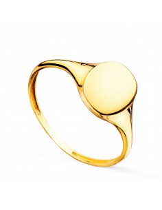 18K SELLO ORO AMARILLO FORMA TONEL. ZONA GRABADO: 8 5X7 MM