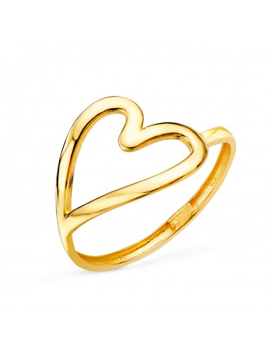18K SORTIJA ORO AMARILLO CORAZON LISO EN BRILLO. ANCHO: 12 MM C. AMOR