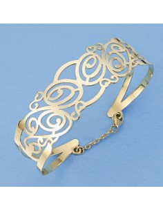 18K PULSERA CALADA LASER. 19 MM. 11.80 GRS@.