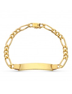 18K ESCLAVA ORO AMARILLO MACIZA 22 CM 6 MM