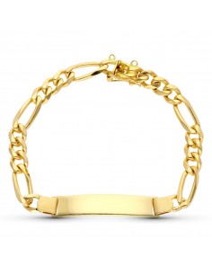18K ESCLAVA ORO AMARILLO MACIZA 22 CM 7 MM