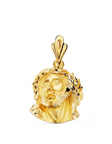 18K COLGANTE ORO AMARILLO CABEZA DE CRISTO DE MURILLO 21X18 MM