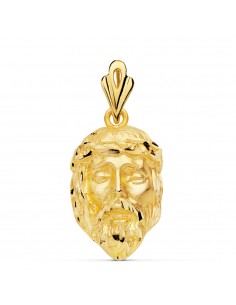 18K COLGANTE ORO AMARILLO CABEZA DE CRISTO 31X20 MM