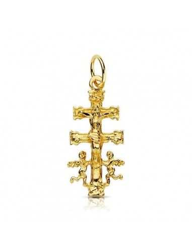 18K CRUZ ORO AMARILLO CARAVACA 24X11 MM