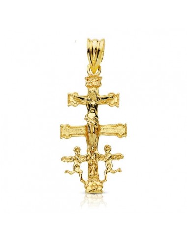 18K CRUZ ORO AMARILLO CARAVACA 28X14 MM