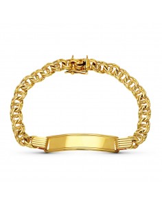 18K ESCLAVA ORO AMARILLO HUNGARA 21.5 CM 7 MM