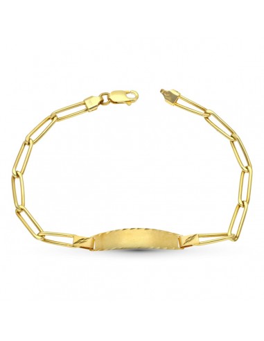 18K ESCLAVA ORO AMARILLO HUECA 18.5 CM 4 MM